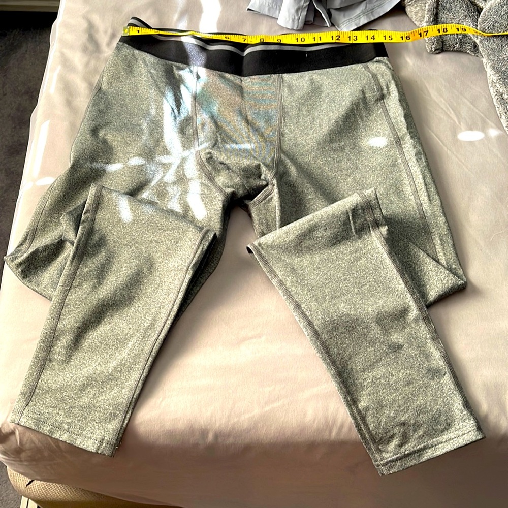 Mta sports mens XL thermal legging full length never worn, color is grey w black